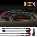 Picture of XK Glow Strip Single Color Underglow LED Accent Light Car-Truck Kit Amber - 8x24In Tube + 4x8In
