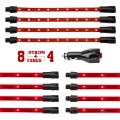 Picture of XK Glow Single Color XKGLOW UnderglowLED Accent Light Car-Truck Kit Red - 8x24In Tube + 4x8In Strip