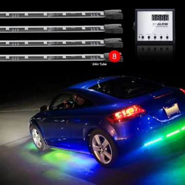 Picture of XK Glow 3 Million Color XKGLOW LED Accent Light Car-Truck Kit 8x24In Tubes