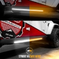 Picture of XK Glow Jeep & Truck Running Board Light w- Turn Signal 2x48in White + Amber