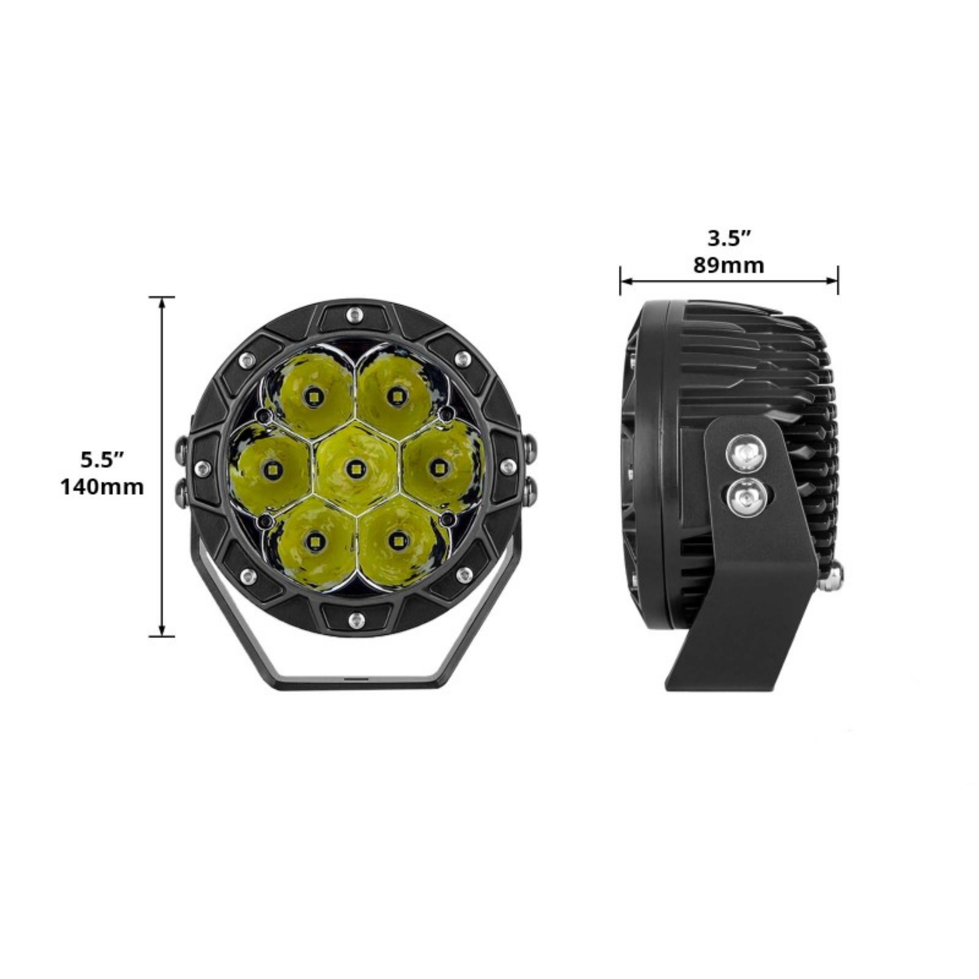Picture of XK Glow Spot Beam Cube Offroad Round Work Light Kit 1pc 5in