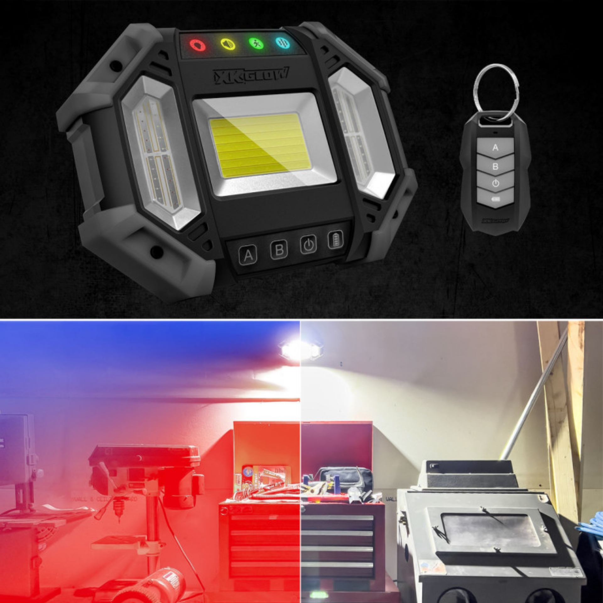 Picture of XK Glow Xdefender 7 Mode LED Work Security Light w- Remote