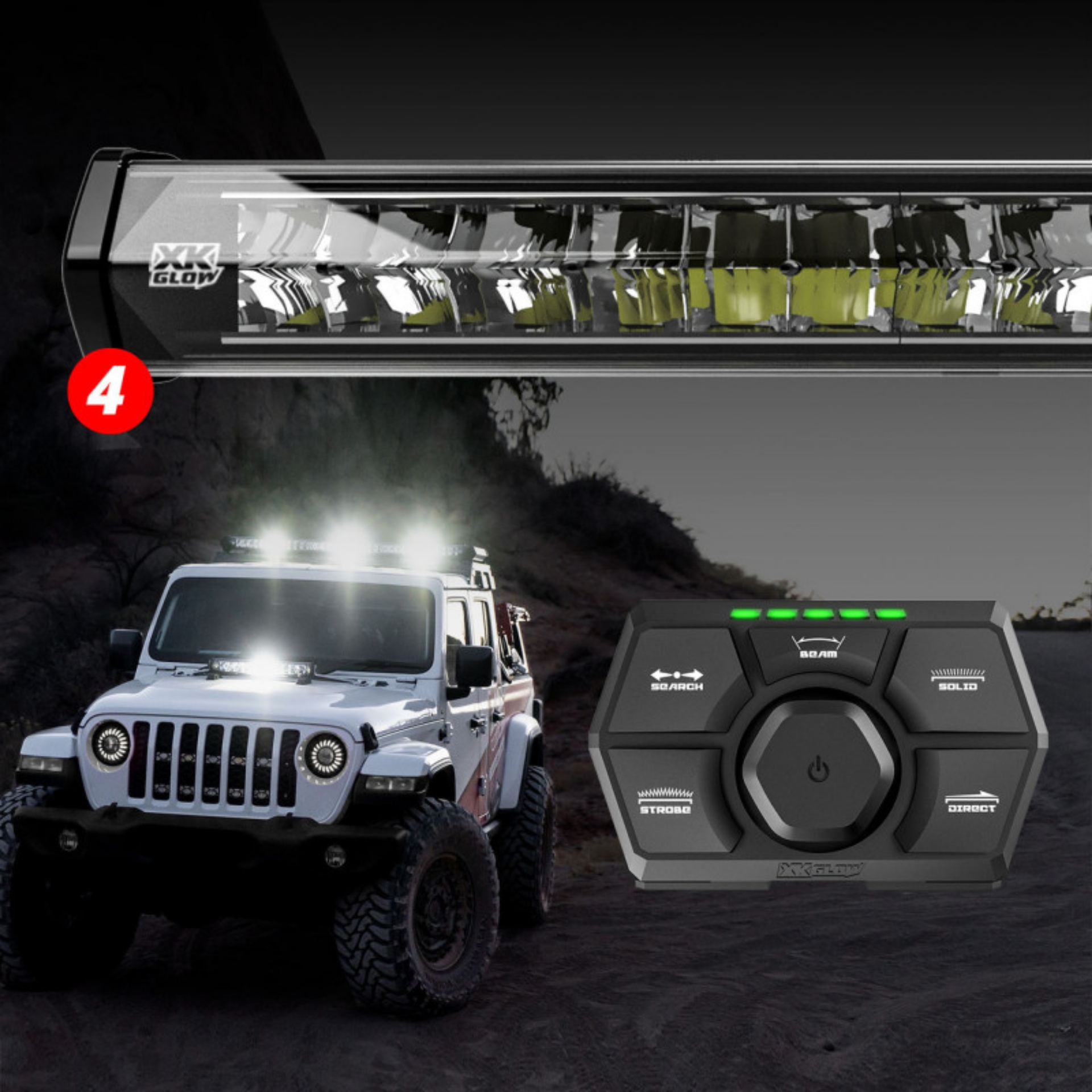 Picture of XK Glow SAR360 Light Bar Kit Emergency Search and Rescue Light System 252In 236In