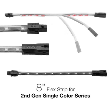 Picture of XK Glow Single Color 8in Flex Strip Single Color BLUE - 2nd Gen
