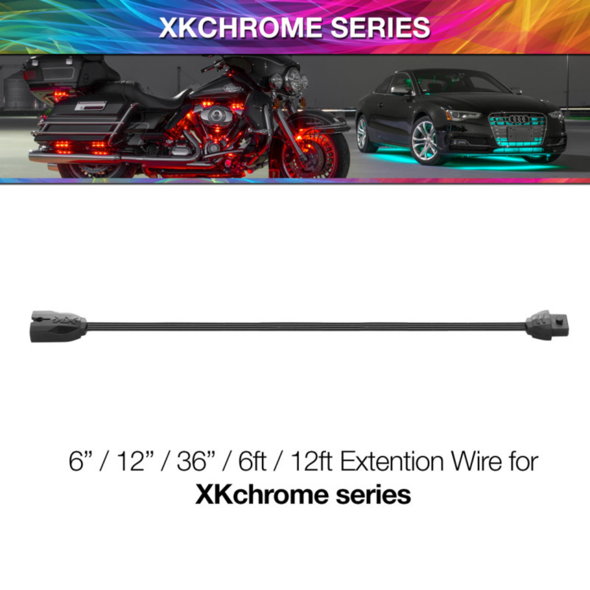 Picture of XK Glow 12 Foot - 4 Pin Extension Wire for XKchrome & 7 Color Series