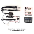 Picture of XK Glow 3 Button Switch Panel + 2 Output Wire for Fog Strobe Combo
