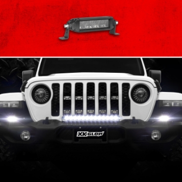 Picture of XK Glow Razor Light Bar Auxiliary High Beam Driving No Wire & Switch 6in