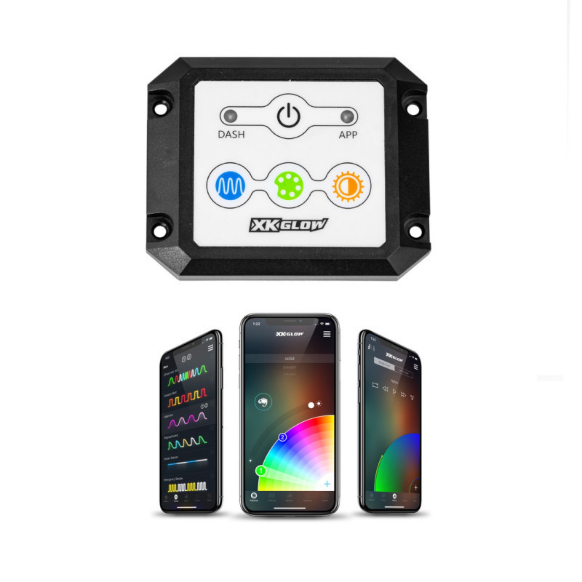 Picture of XK Glow Dash Surface Mount XKCHROME Controller Dual Mode