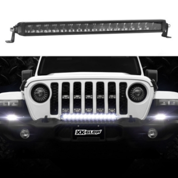Picture of XK Glow Razor Light Bar Auxiliary High Beam Driving No Wire & Switch 10in