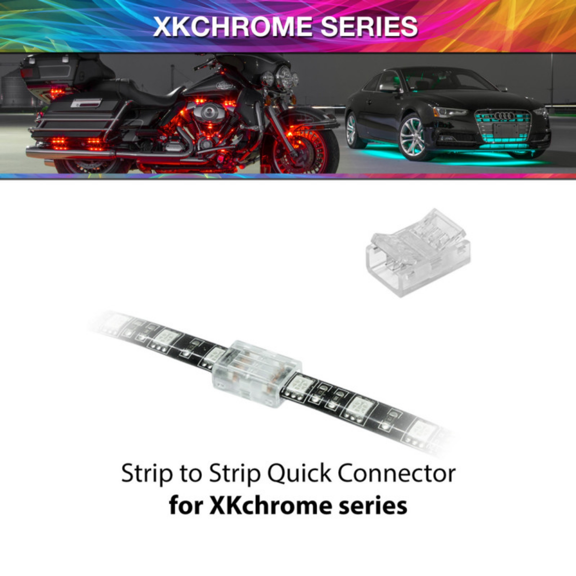 Picture of XK Glow 4 Pin Quick Connector- Strip to Strip XKchrome
