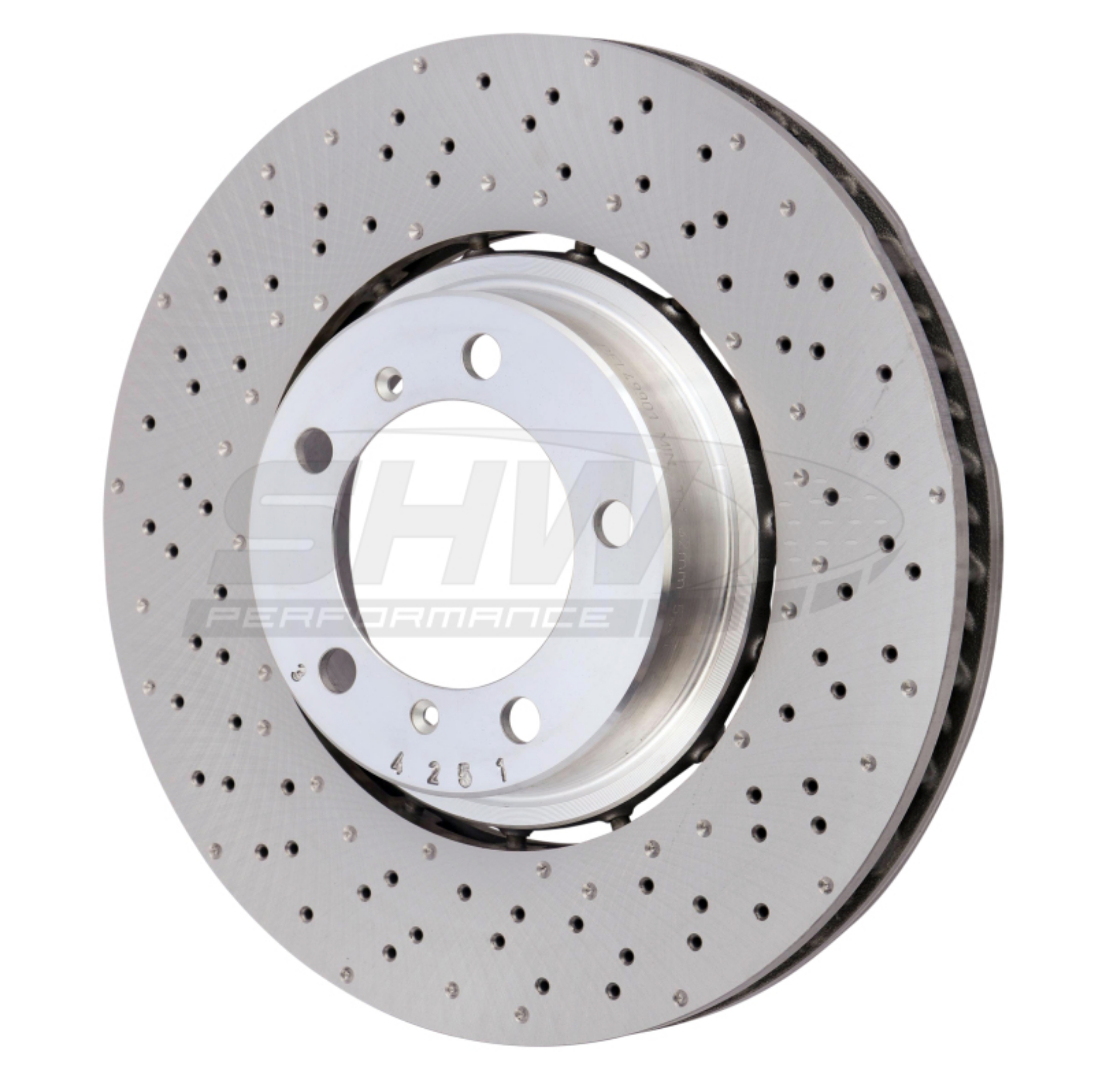 Picture of SHW 18-19 Porsche 911 Carrera 4 GTS w-o Ceramic Brake Left Frt Drill-Dimp LW Brake Rotor 9P1615301