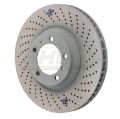 Picture of SHW 07-13 Porsche 911 Turbo w-o Ceramic Brakes Right Front Drill-Dimp MB Brake Rotor 99735140601
