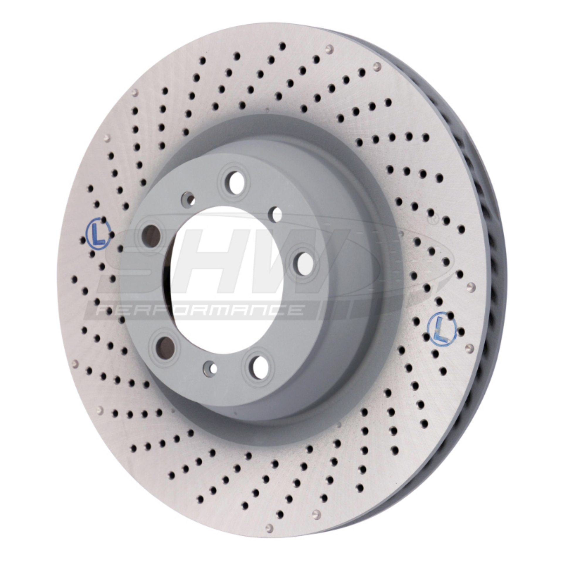 Picture of SHW 07-13 Porsche 911 Turbo 3-8L w-o Ceramics Left Rear Drilled-Dimpled MB Brake Rotor 99735240502