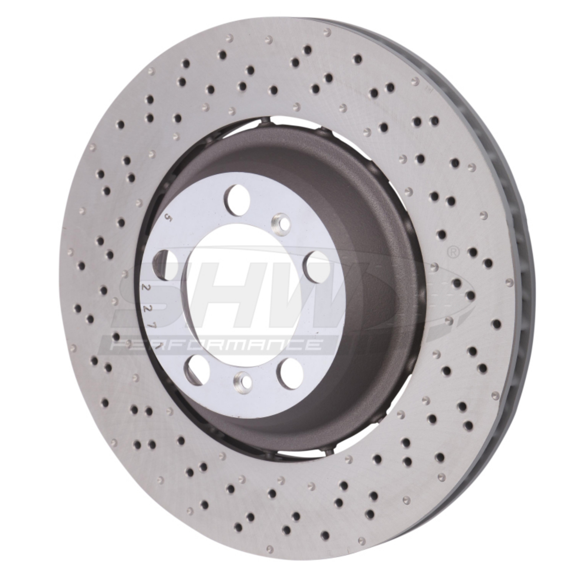 Picture of SHW 18-19 Porsche 911 GT3 4-0L w-o Ceramics Left Rear Drill-Dimp LW Brake Rotor 99135240780