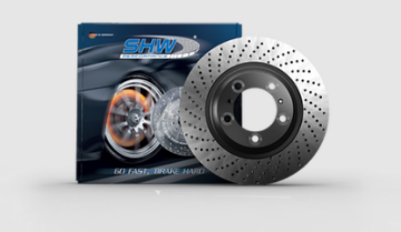 Picture of SHW 00-04 Porsche Boxster Roadster S 3-2L Rear Cross-Drilled Monobloc Brake Rotor 98635240301