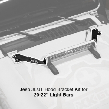Picture of XK Glow Jeep JK Hood 20In Light Bar Bracket Kit