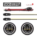 Picture of XK Glow 4-5In Black RGB LED Harley Running Light XKchrome Bluetooth App Controlled Kit