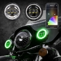 Picture of XK Glow 4-5In Black RGB LED Harley Running Light XKchrome Bluetooth App Controlled Kit