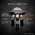 Picture of XK Glow 4-5In Black RGB LED Harley Running Light XKchrome Bluetooth App Controlled Kit