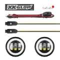 Picture of XK Glow 4In Black RGB LED Jeep Wrangler Fog Light XKchrome Bluetooth App Controlled Kit