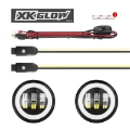 Picture of XK Glow 4In JL Black RGB LED Jeep Wrangler Fog Light XKchrome Bluetooth App Controlled Kit