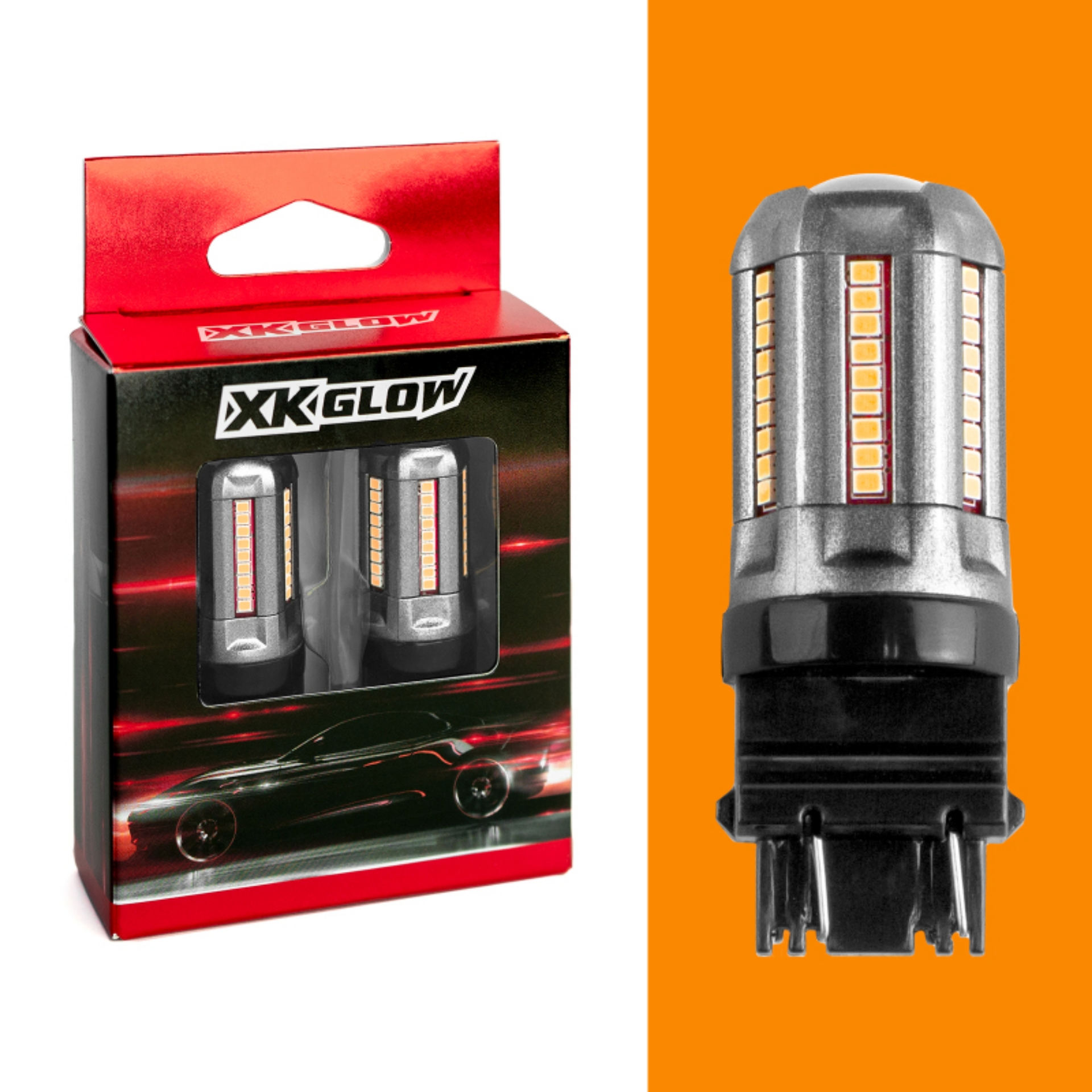 Picture of XK Glow 2pc Amber 3157 Auto Bulb