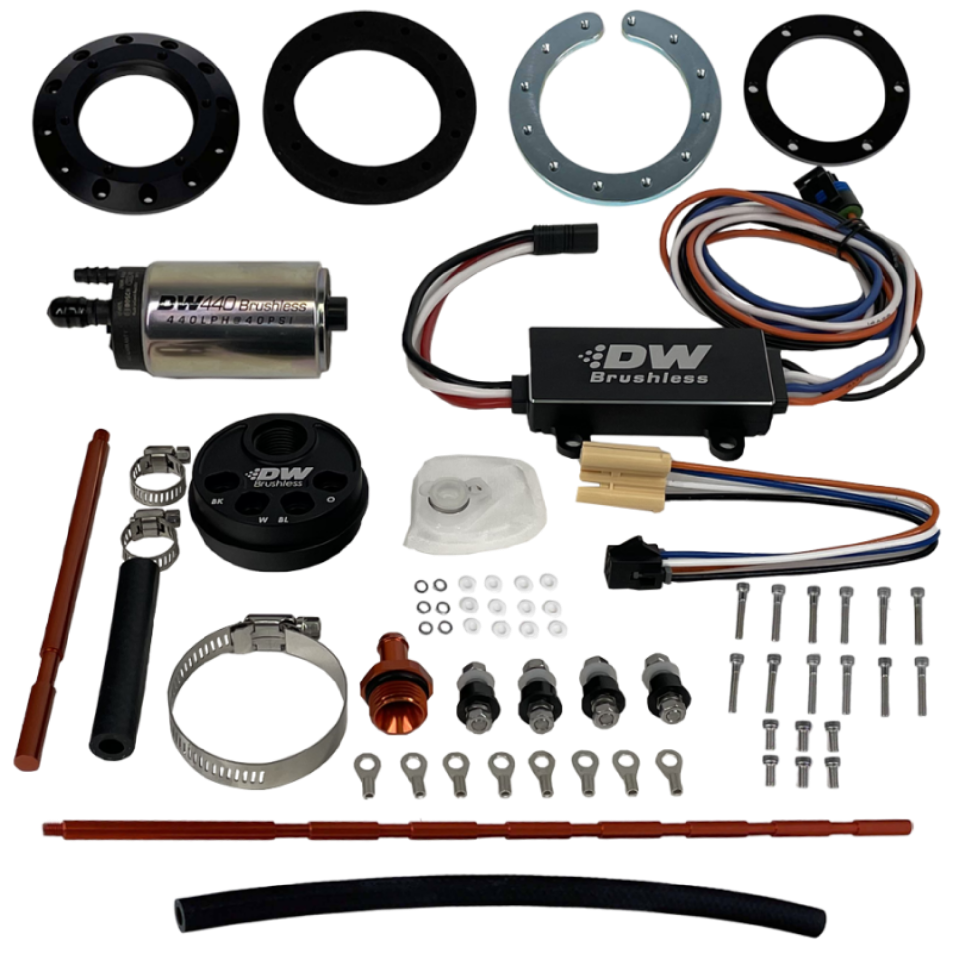 Picture of DeatschWerks Universal In-Tank Pump Mount w- DW440 Brushless 415lph Fuel Pump & Controller