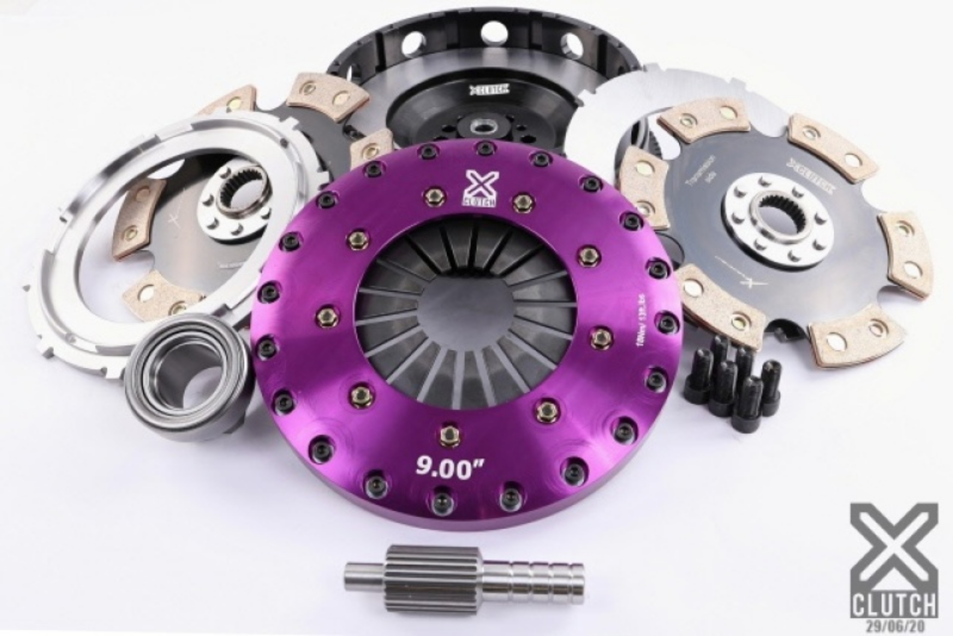 Picture of XClutch 2011 BMW 1 Series M Base 3-0L 9in Twin Solid Ceramic Clutch Kit 6 Bolt-PB in Flywheel