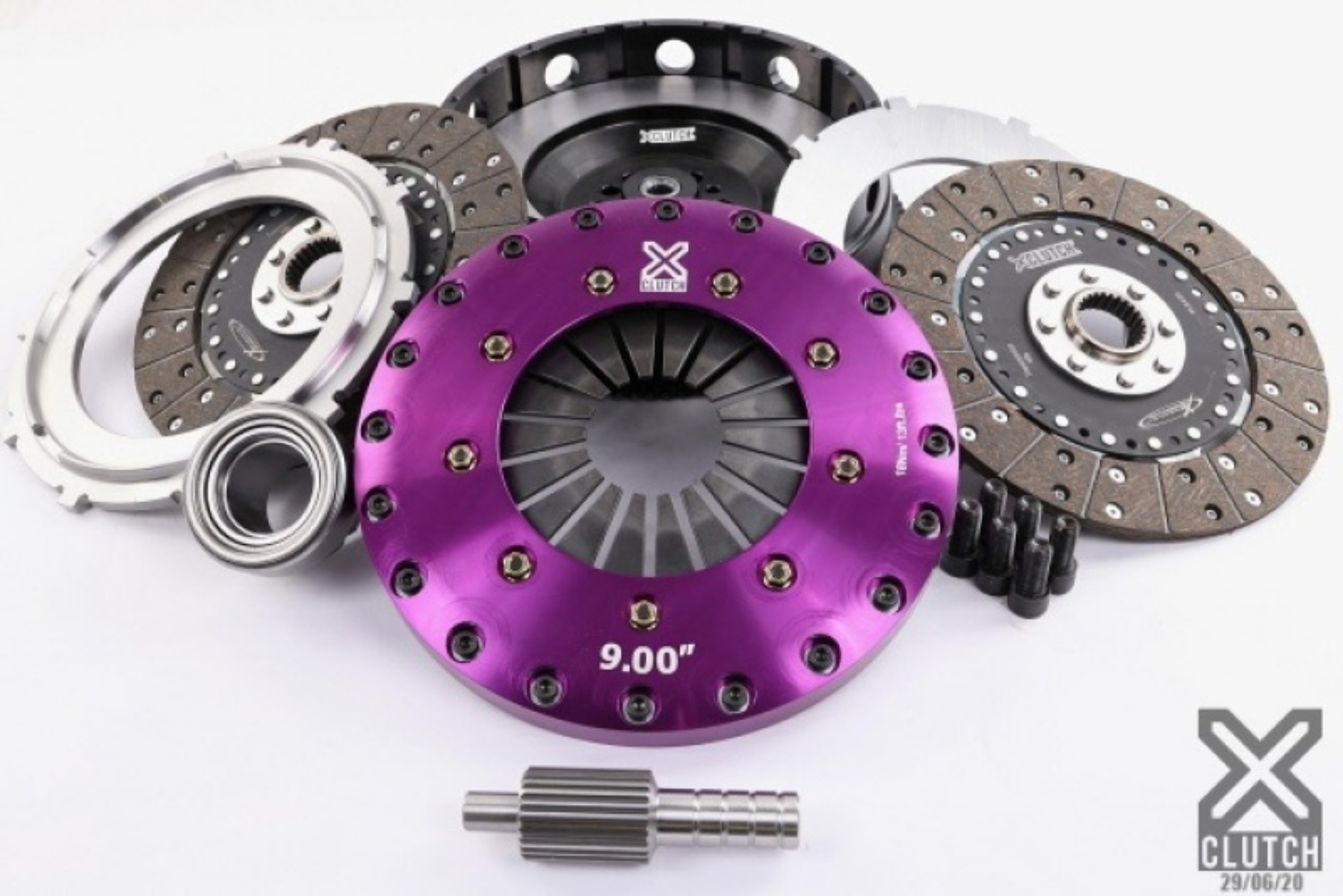 Picture of XClutch 2011 BMW 1 Series M Base 3-0L 9in Twin Solid Organic Clutch Kit 6 Bolt-PB in Flywheel