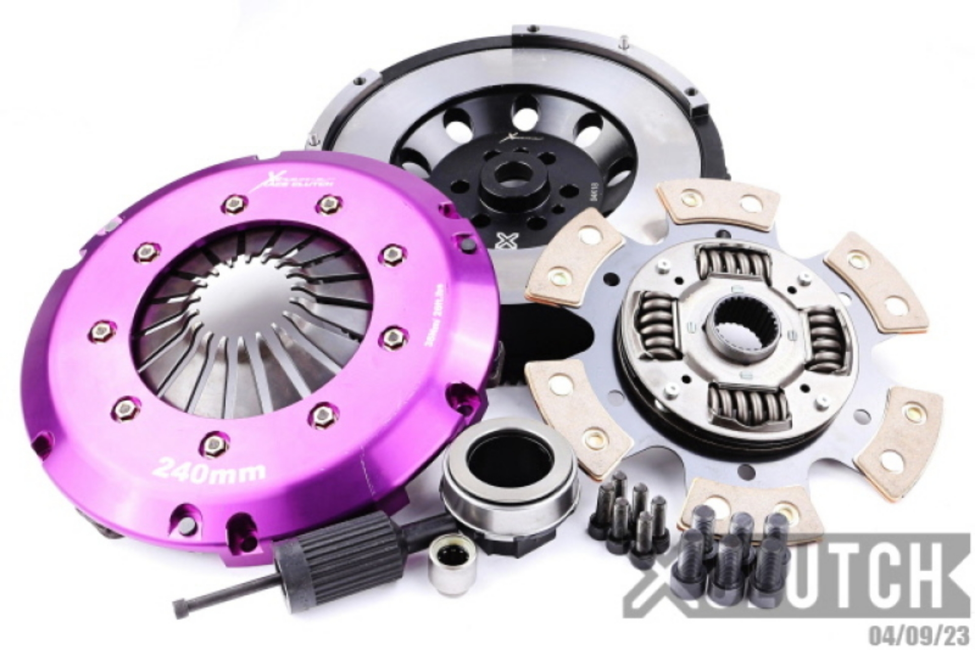 Picture of XClutch 2011 BMW 1 Series M Base 3-0L Stage 2R Extra HD Sprung Ceramic Clutch6 Bolt-PB in Flywheel