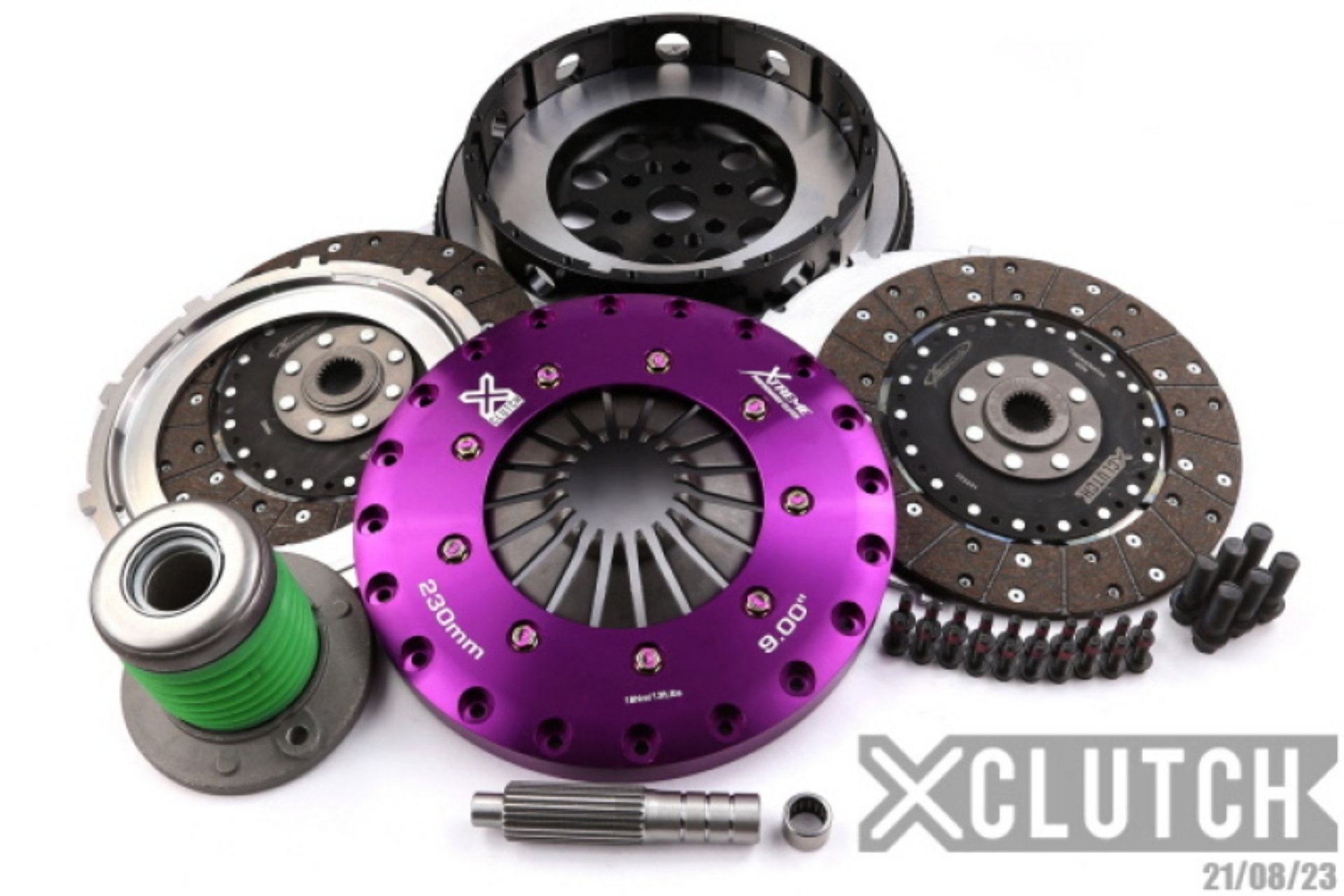 Picture of XClutch 15-23 Ford Mustang EcoBoost Premium 2-3L 9in Twin Solid Organic Clutch Kit
