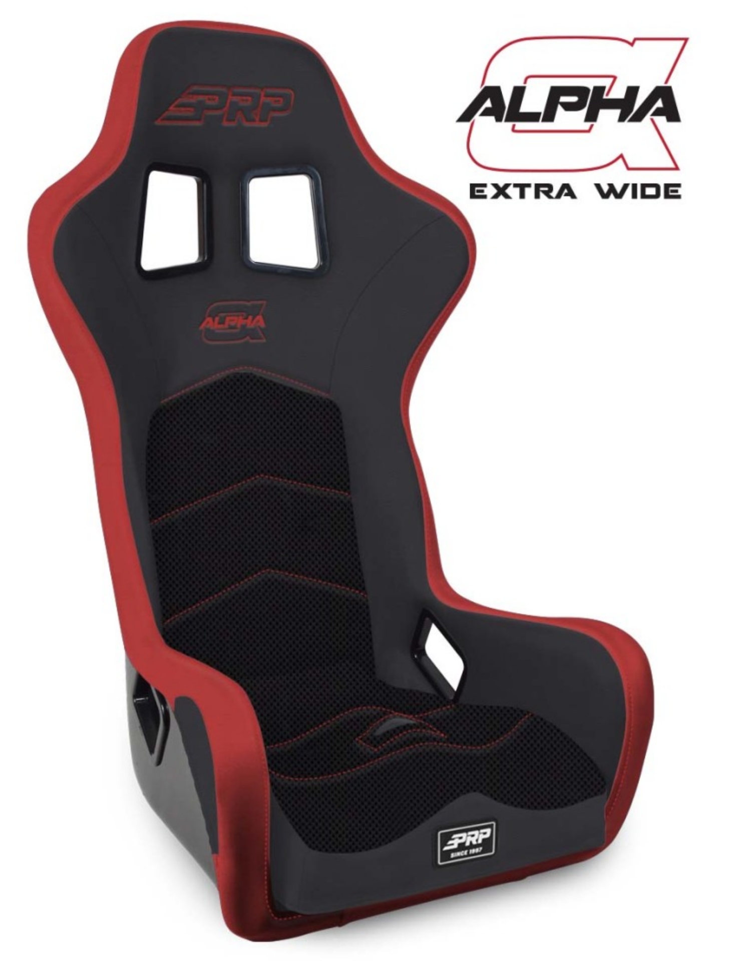Picture of PRP Alpha Composite Seat-Extra Wide- Black-Red