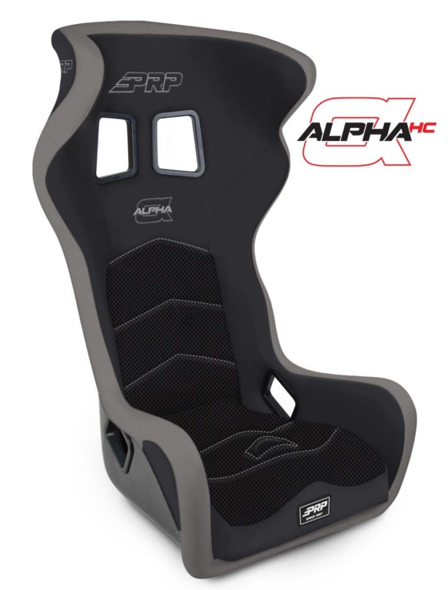 Picture of PRP Alpha Head Containment Composite Seat- Black-Grey