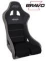 Picture of PRP Bravo Composite Seat- Black-Grey PRP Silver Outline-Bravo Silver- Silver Stitching