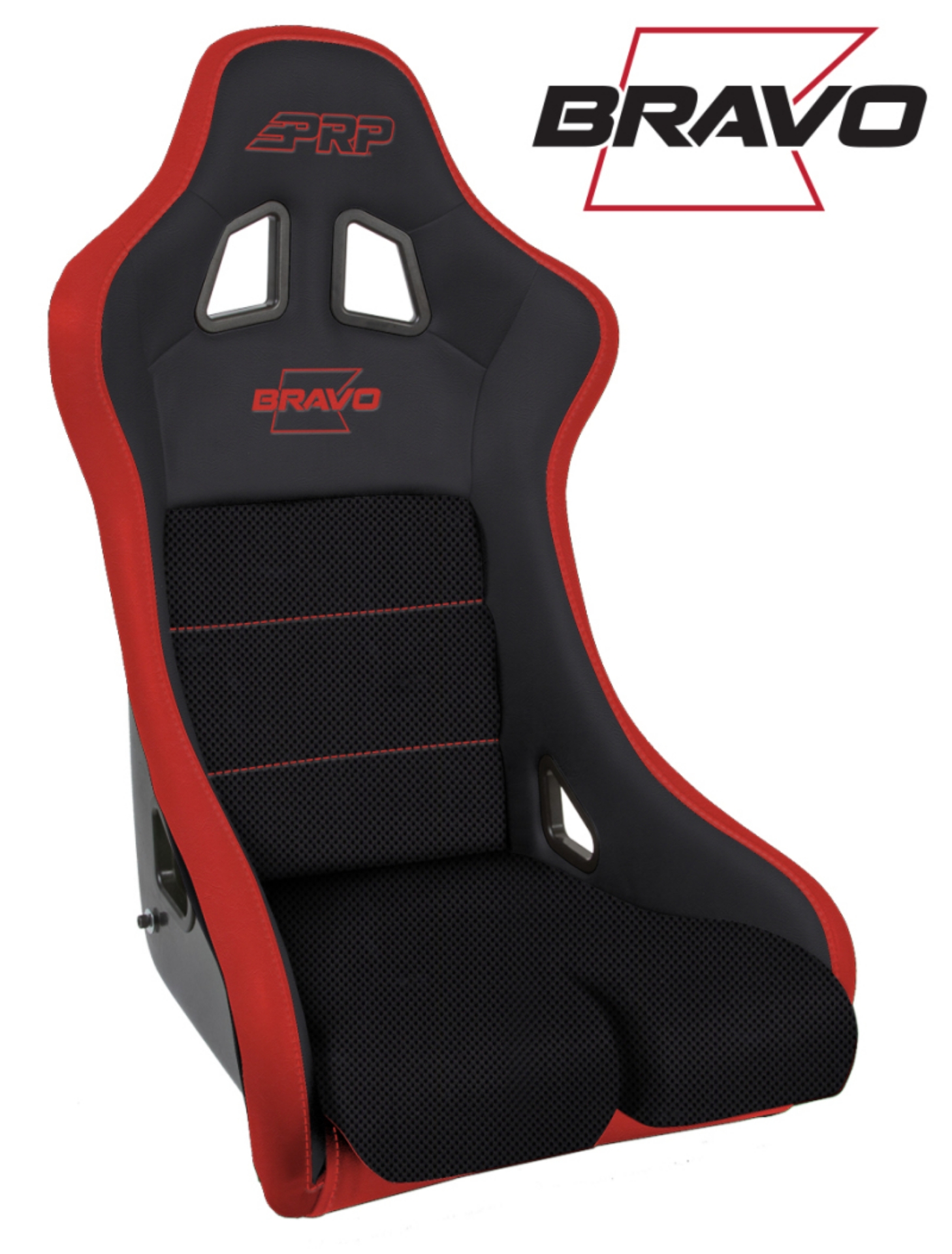 Picture of PRP Bravo Composite Seat- Black-Red PRP Red Outline-Bravo Red- Red Stitching