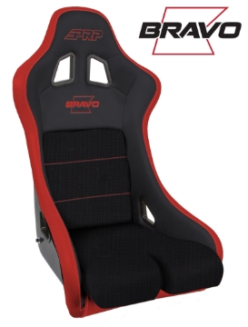 Picture of PRP Bravo Composite Seat- Black-Red PRP Red Outline-Bravo Red- Red Stitching