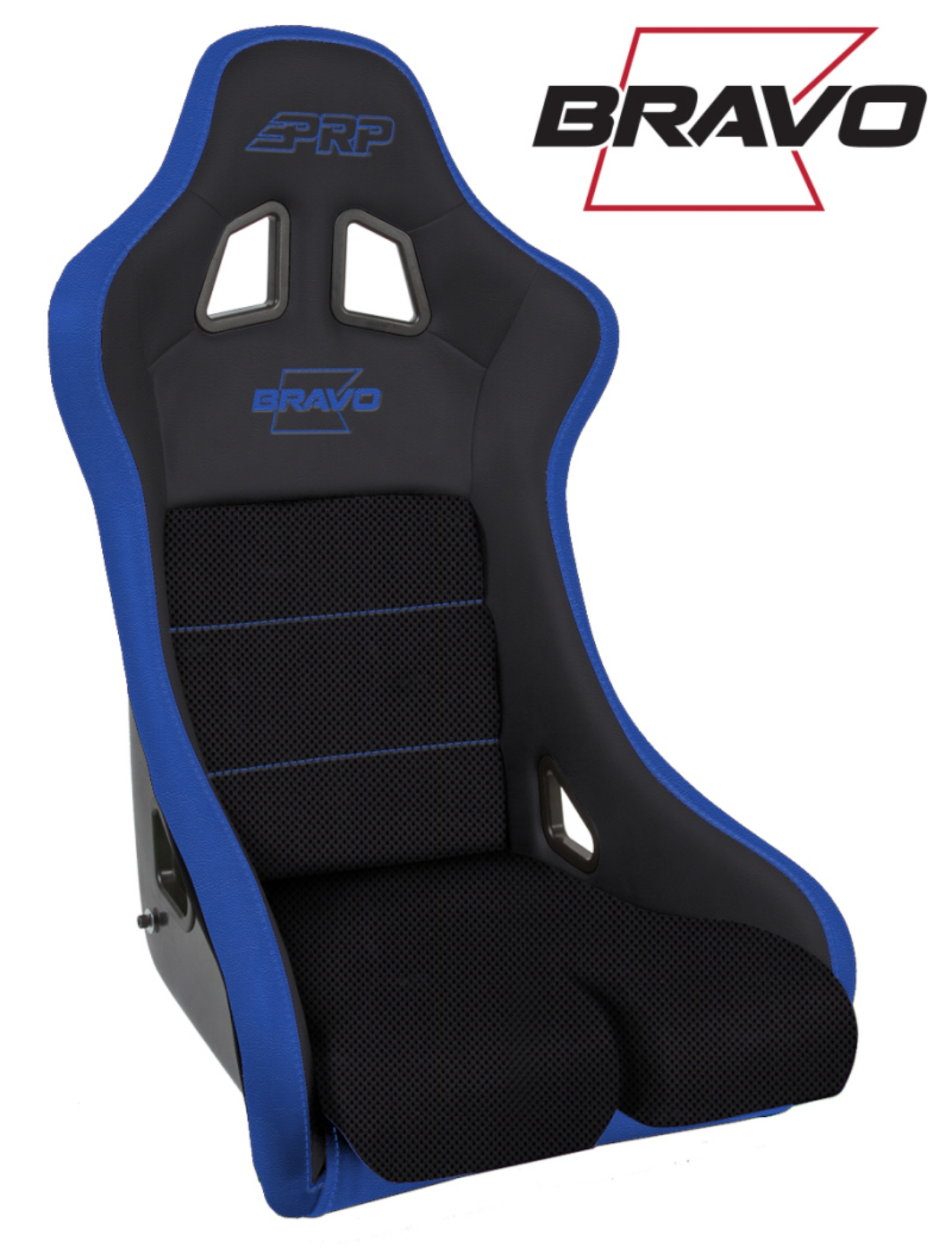 Picture of PRP Bravo Composite Seat- Black-Blue PRP Blue Outline-Bravo Blue- Blue Stitching