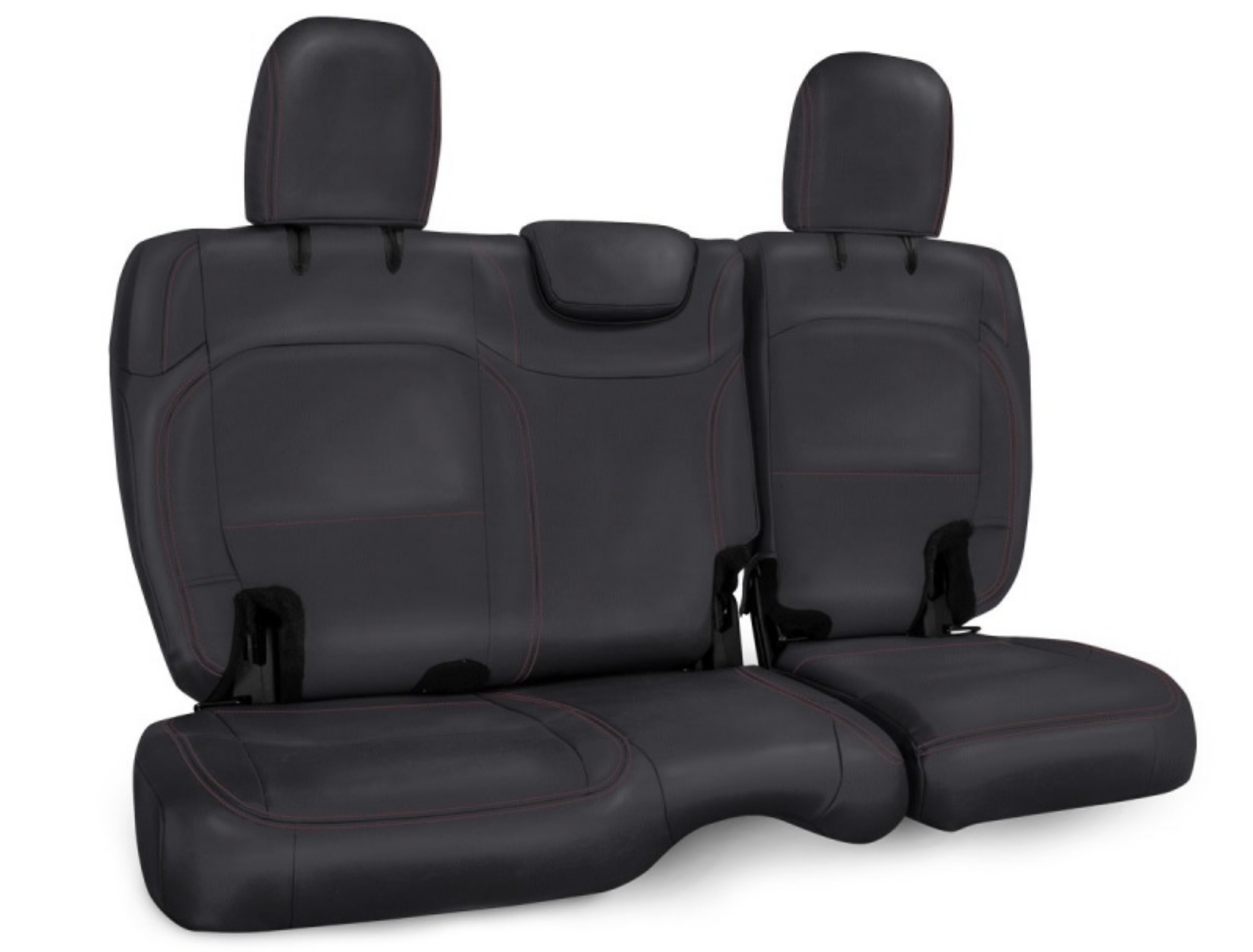 Picture of PRP 2018+ Jeep Wrangler JL-2 Door Rear Bench Cover - Black with Red Stitching