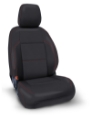 Picture of PRP 2016+ Toyota Tacoma Front Seat Covers with Electric Seat Adj- Pair - Black with Red Stitching