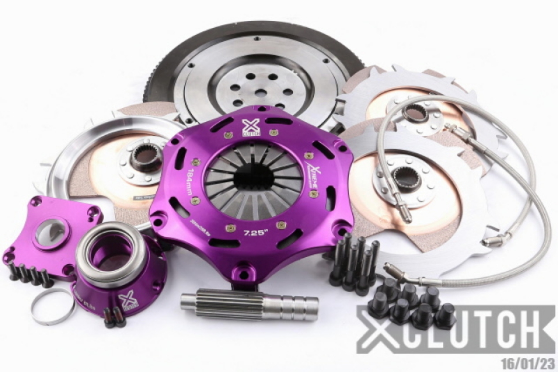 Picture of XClutch 1997 Mitsubishi Lancer EVO IV 2-0L 7-25in Triple Solid Ceramic Clutch Kit