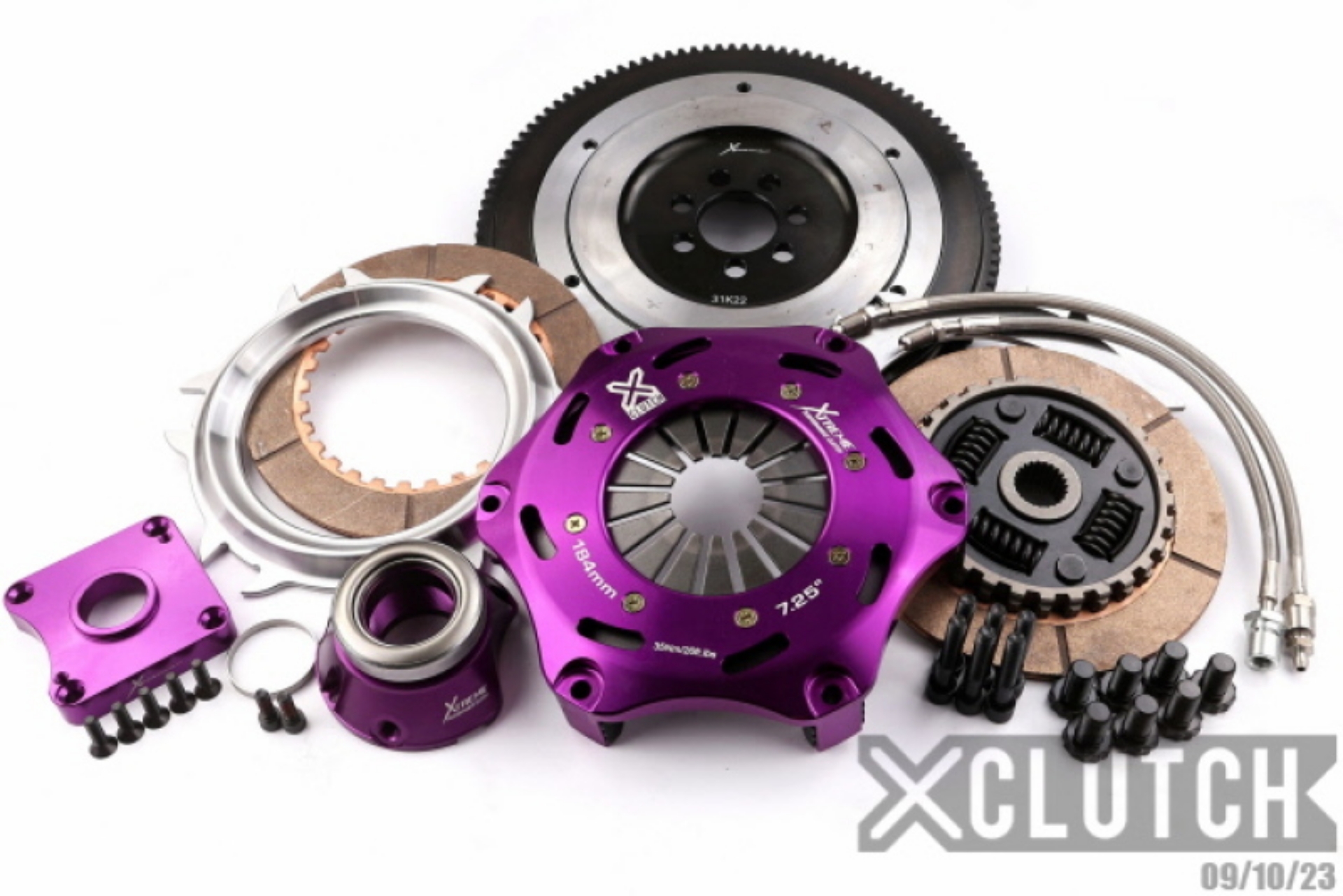 Picture of XClutch 07-17 Mitsubishi Lancer EVO X 2-0L 7-25in Twin Sprung Ceramic Clutch Kit