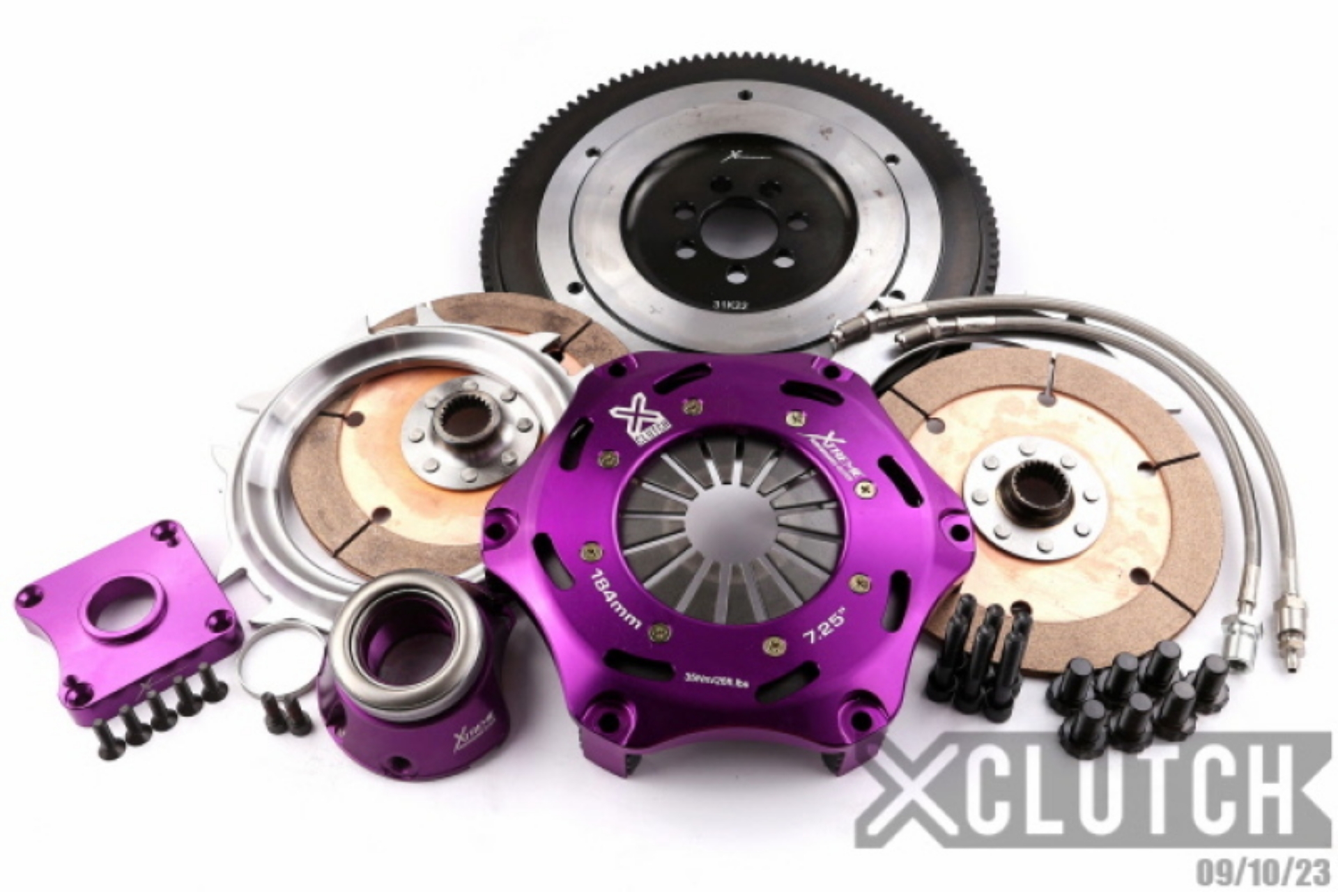 Picture of XClutch 07-17 Mitsubishi Lancer EVO X 2-0L 7-25in Twin Solid Ceramic Clutch Kit
