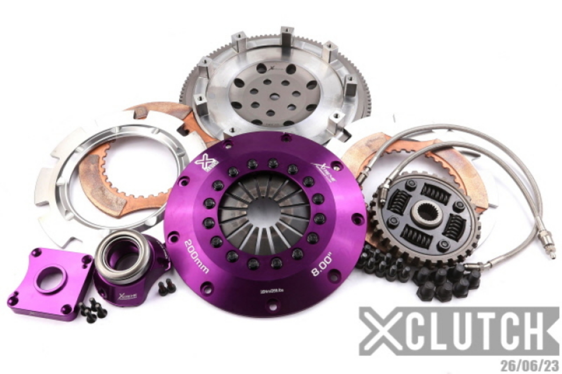Picture of XClutch 1997 Mitsubishi Lancer EVO IV 2-0L 8in Twin Sprung Ceramic Clutch Kit