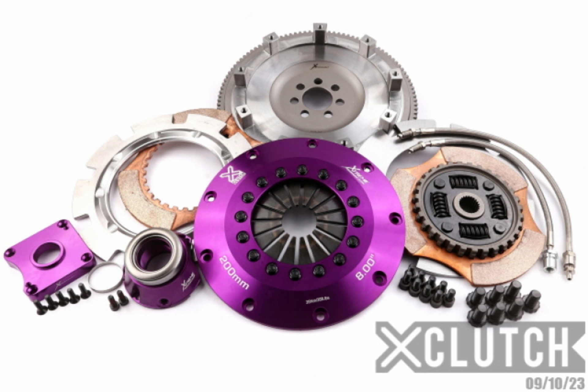 Picture of XClutch 07-17 Mitsubishi Lancer EVO X 2-0L 8in Twin Sprung Ceramic Clutch Kit
