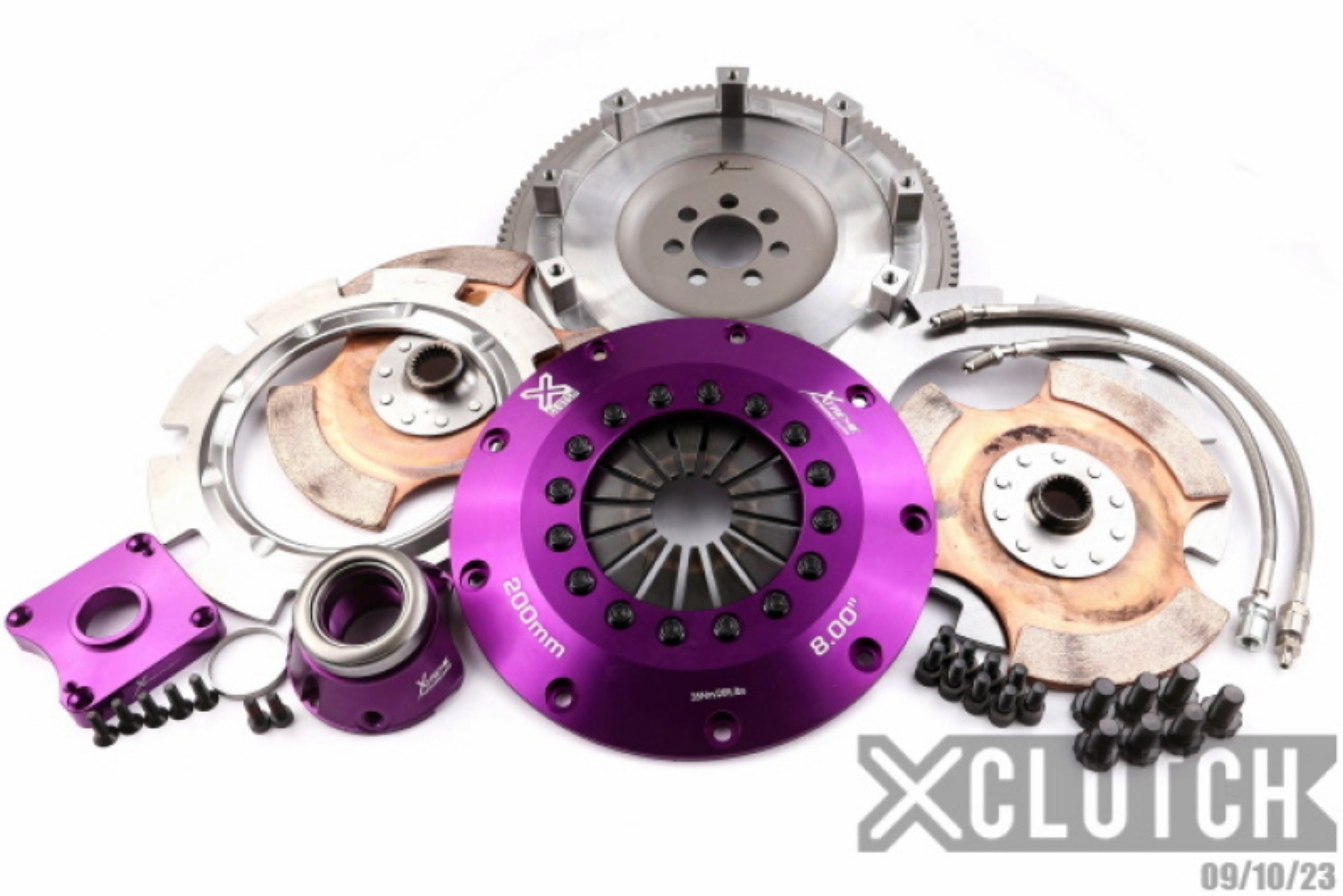 Picture of XClutch 07-17 Mitsubishi Lancer EVO X 2-0L 8in Twin Solid Ceramic Clutch Kit