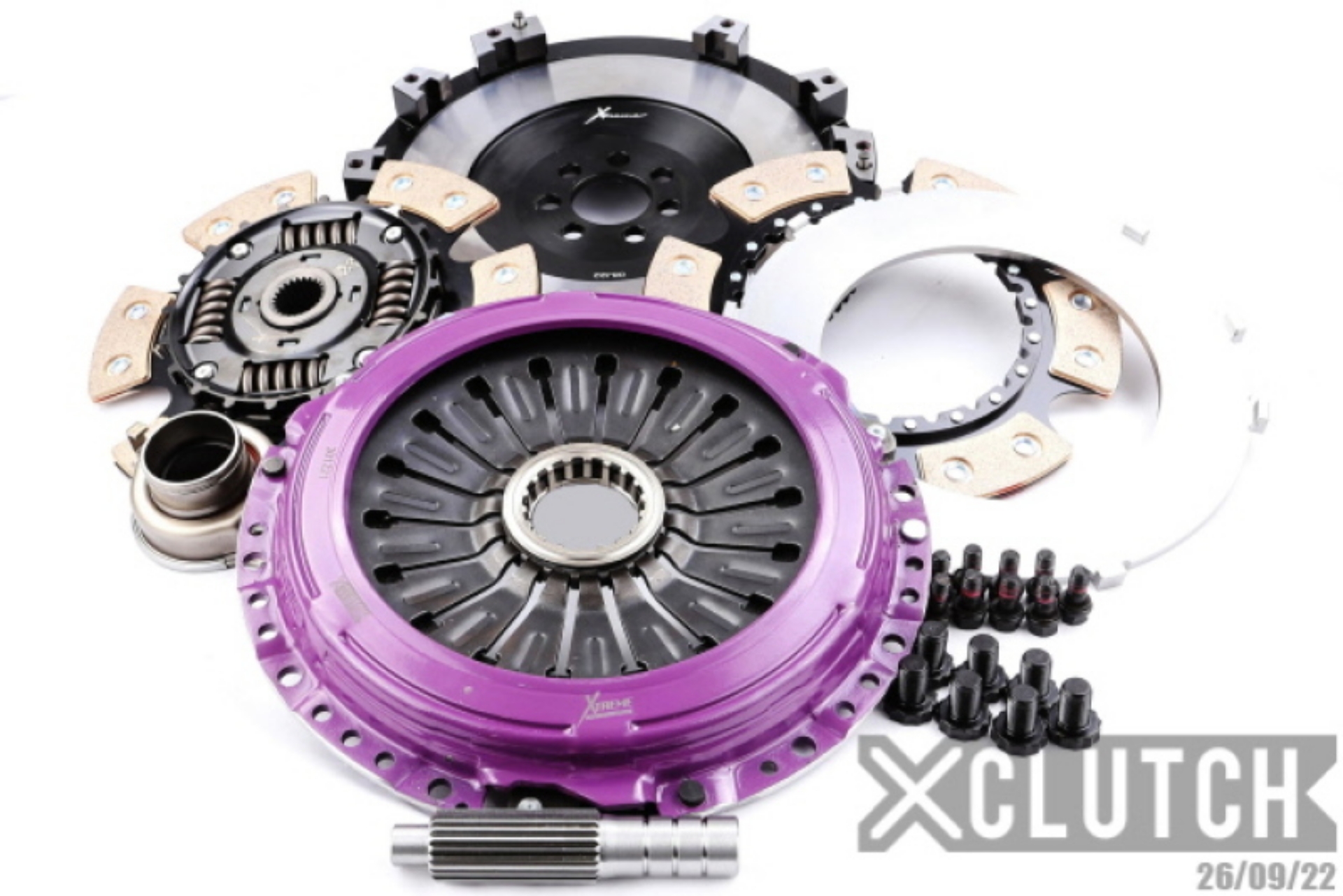 Picture of XClutch 07-17 Mitsubishi Lancer EVO X 2-0L 9in Twin Sprung Ceramic Clutch Kit