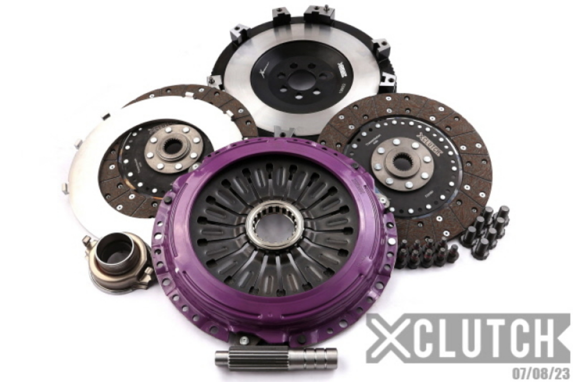 Picture of XClutch 07-17 Mitsubishi Lancer EVO X 2-0L 9in Twin Solid Organic Clutch Kit
