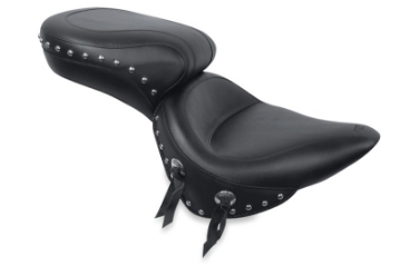 Picture of Mustang 84-06 Harley Standard Rear Tire Wide Touring 1PC Seat w-Studs - Black