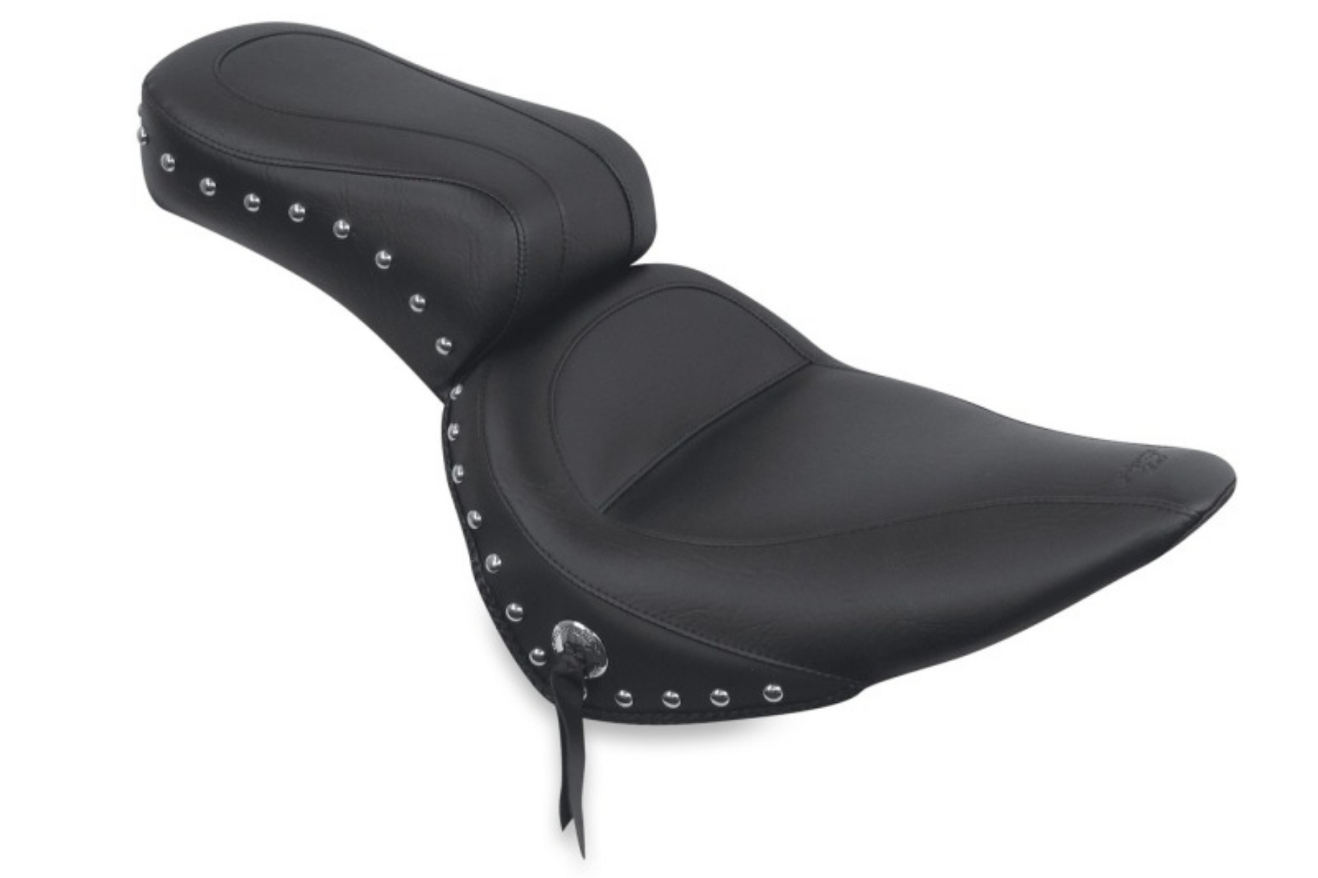 Picture of Mustang 84-06 Harley Standard Rear Tire Standard Touring 1PC Seat w-Studs - Black