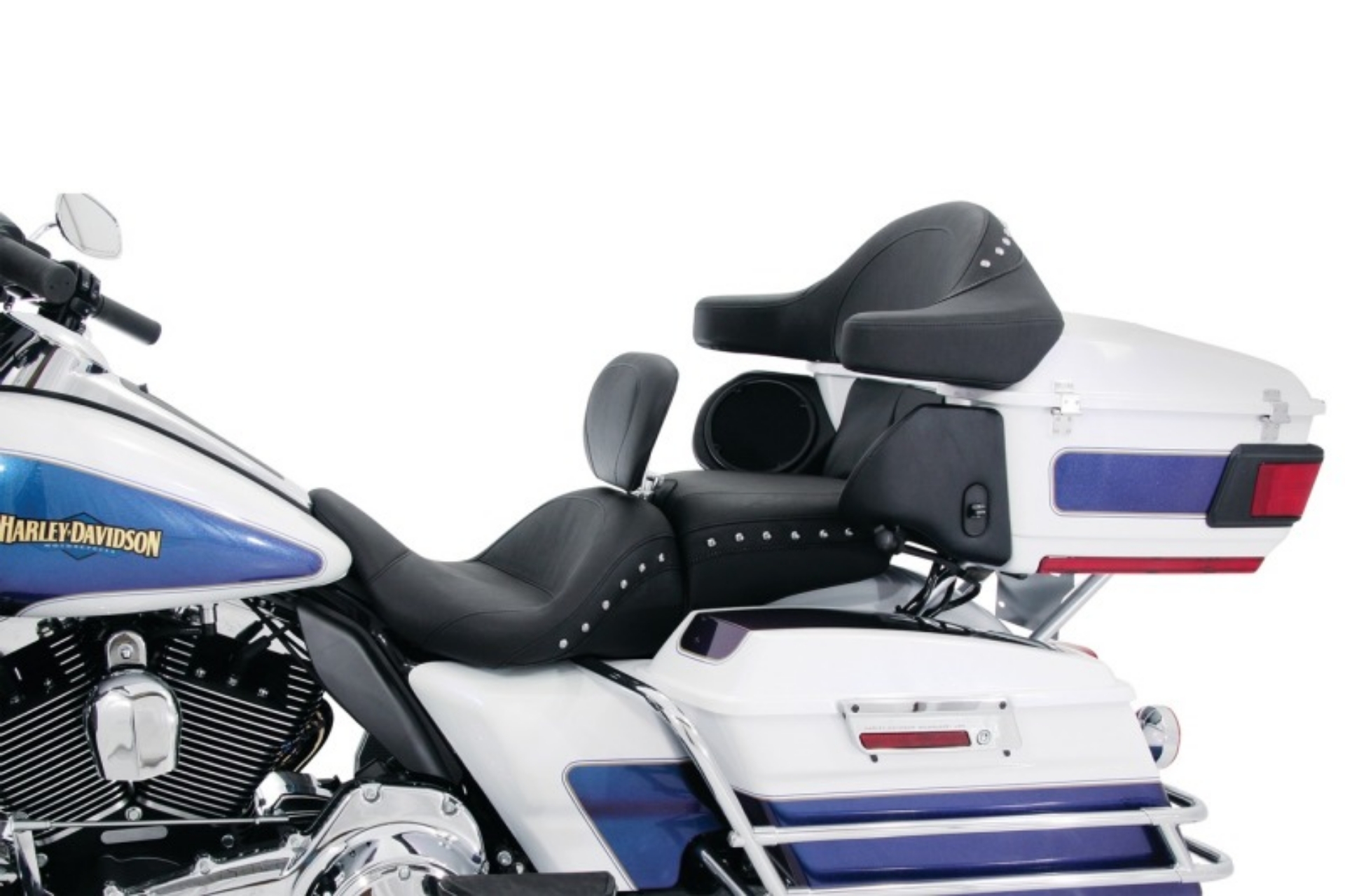Picture of Mustang 93-13 Harley FL Touring Extended Arm Wrap w-Studs - Black
